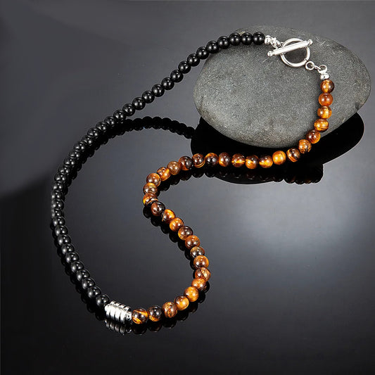 Tiger eyes natural stone Necklace to feel the power - for men and women