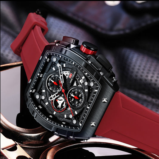 Unique Big Dial Watch with Chronograph for Men