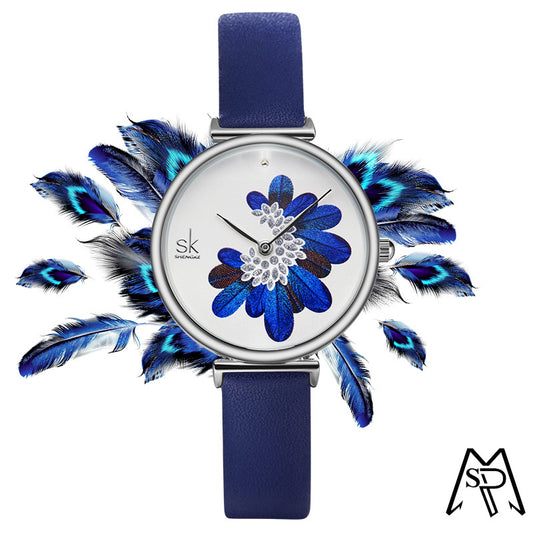 Elegant watch for women on the theme of birds