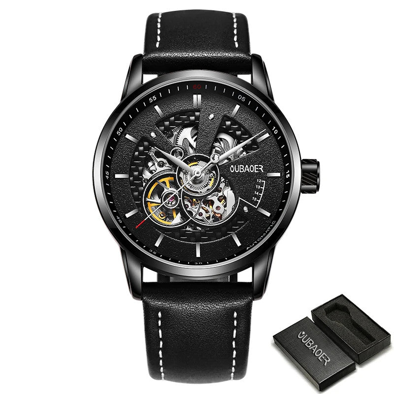 Show others your taste for classy things with this automatic skeleton watch