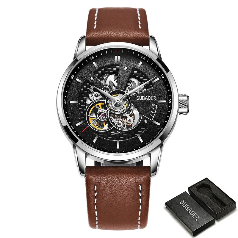 Show others your taste for classy things with this automatic skeleton watch