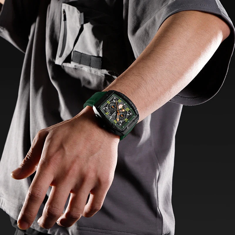 Singular Big Dial Watch with Chronograph for Men