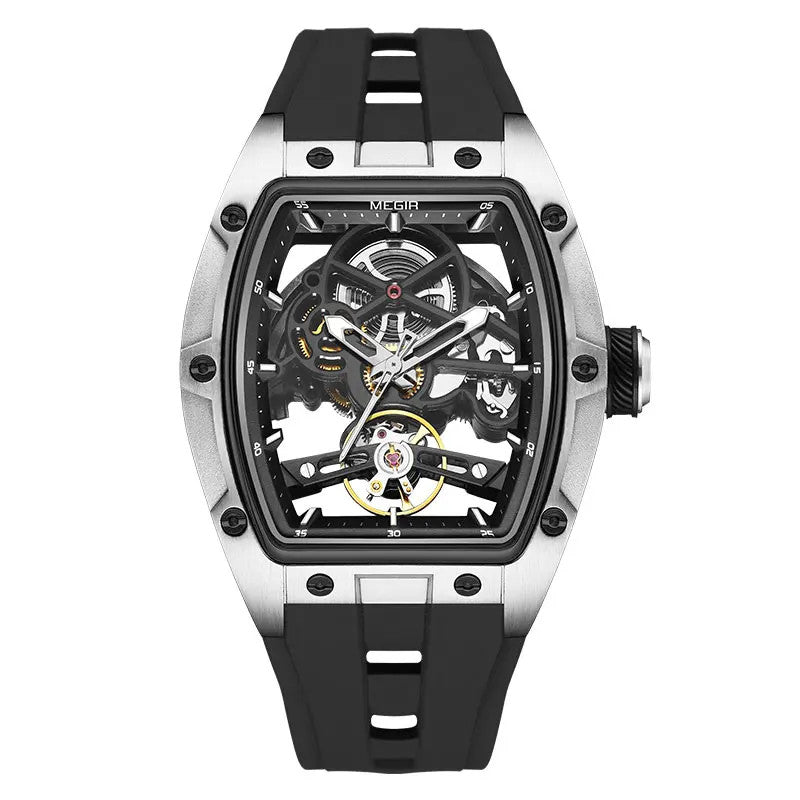 Stand Out with this Automatic Skeleton Tonneau Watch