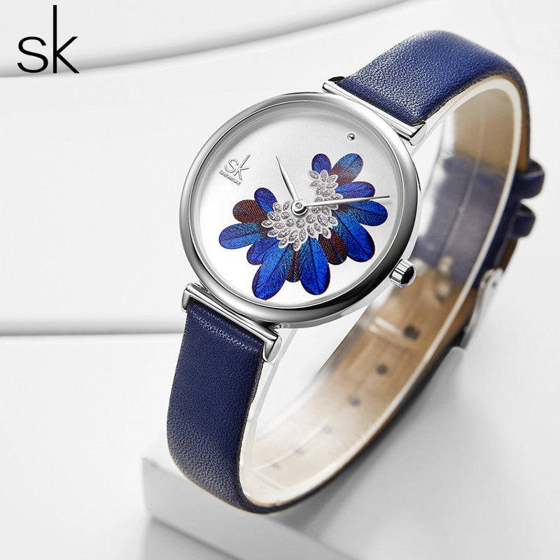 Elegant watch for women on the theme of birds