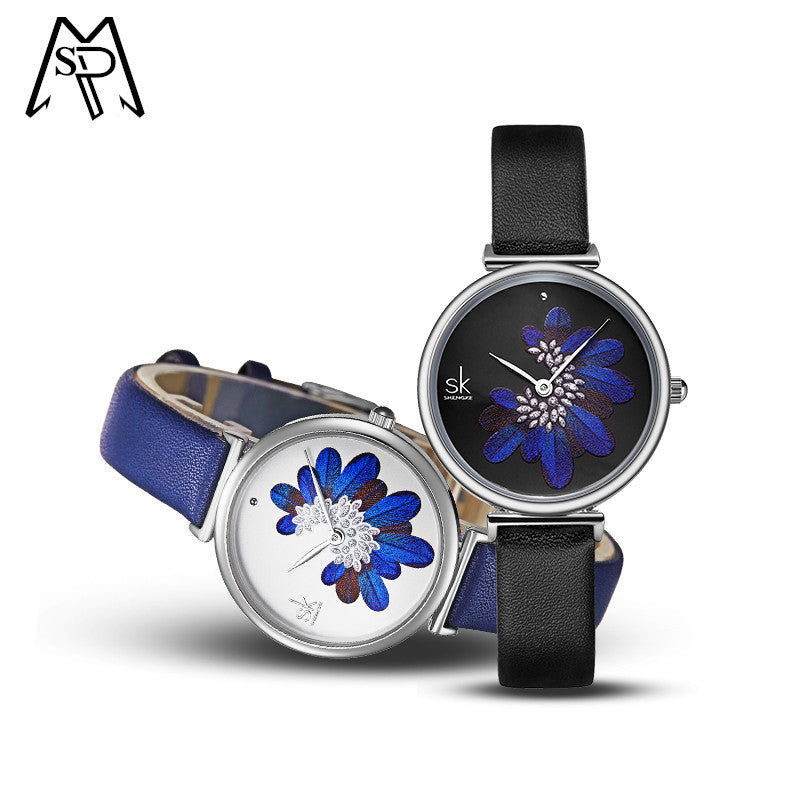 Elegant watch for women on the theme of birds