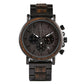 High-quality wood watch for men with Chronograph